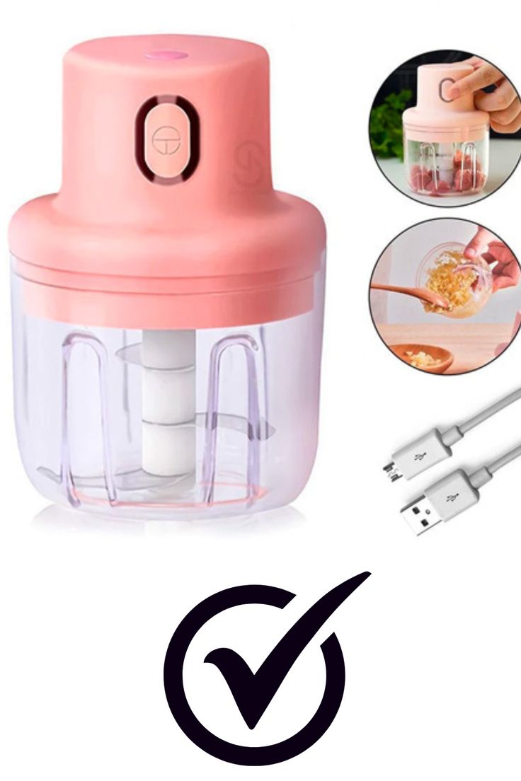3-in-1 USB Rechargeable Mini Food Chopper & Garlic Crusher – Portable Wireless Vegetable Cutter