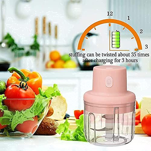 2-in-1 USB Rechargeable Mini Food Chopper & Garlic Crusher – Portable Wireless Vegetable Cutter