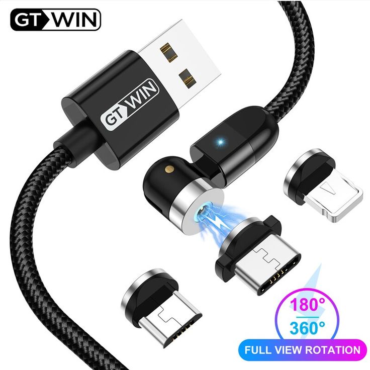 2.4A Magnetic Fast Charging Cable – 3-in-1 Magnetic USB Charger | Android, Type-C & iPhone Compatible