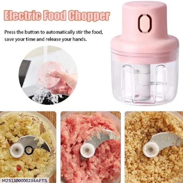 2-in-1 USB Rechargeable Mini Food Chopper & Garlic Crusher – Portable Wireless Vegetable Cutter