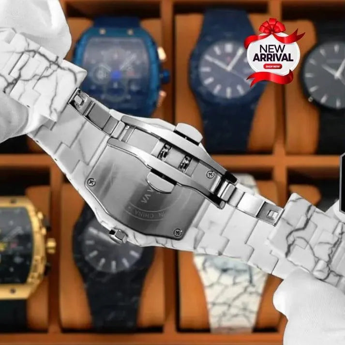Premium White Ceramic Style Analog Wrist Watch for Men & Women | Elegant Arabic Dial | Luxury Fashion Watch