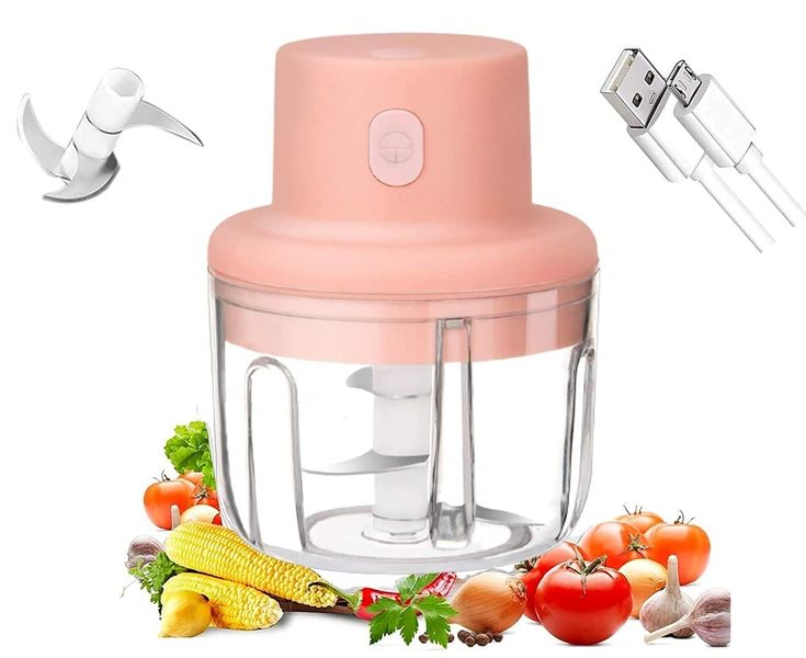 3-in-1 USB Rechargeable Mini Food Chopper & Garlic Crusher – Portable Wireless Vegetable Cutter